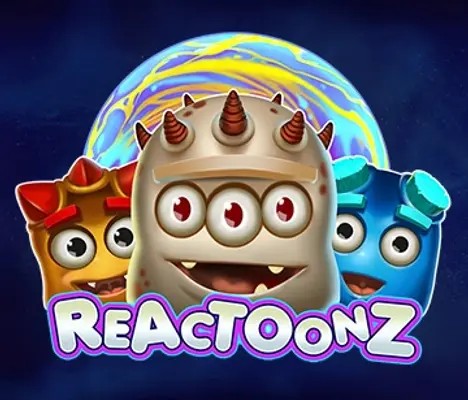 Reactoonz online game logo by Play’n GO on bettiltpt.net